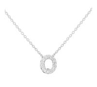 Tiny Treasures 18ct White Gold 0.06ct Love Letter O Necklaces