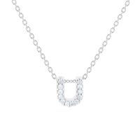 Tiny Treasures 18ct White Gold 0.06ct Love Letter U Necklaces