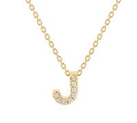 Tiny Treasures 18ct Yellow Gold 0.04ct Love Letter J Necklace