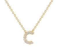 Tiny Treasures 18ct Yellow Gold 0.05ct Love Letter C Necklace