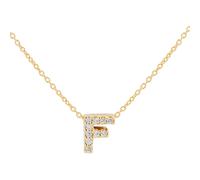 Tiny Treasures 18ct Yellow Gold 0.05ct Love Letter F Necklaces