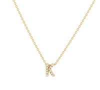 Tiny Treasures 18ct Yellow Gold 0.05ct Love Letter K Necklaces