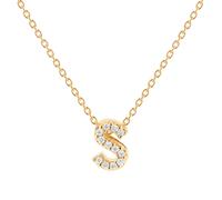 Tiny Treasures 18ct Yellow Gold 0.05ct Love Letter S Necklace
