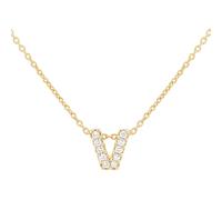 Tiny Treasures 18ct Yellow Gold 0.05ct Love Letter V Necklaces