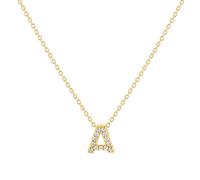 Tiny Treasures 18ct Yellow Gold 0.06ct Love Letter A Necklace