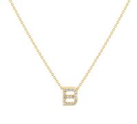 Tiny Treasures 18ct Yellow Gold 0.06ct Love Letter B Necklaces