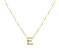 Tiny Treasures 18ct Yellow Gold 0.06ct Love Letter E Necklace