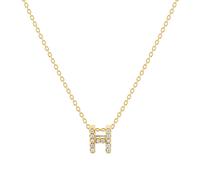 Tiny Treasures 18ct Yellow Gold 0.06ct Love Letter H Necklace