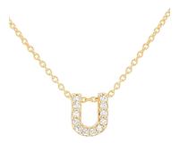 Tiny Treasures 18ct Yellow Gold 0.06ct Love Letter U Necklaces
