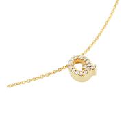 Tiny Treasures 18ct Yellow Gold 0.07ct Love Letter Q Necklaces