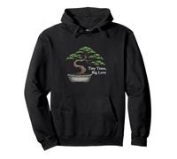 Tiny Trees Big Love Bonsai Tree Plant Lover Art Pullover Hoodie