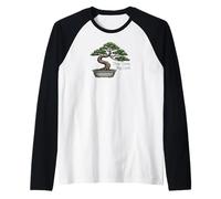 Tiny Trees Big Love Bonsai Tree Plant Lover Art Raglan Baseball Tee