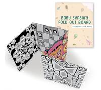 Tiny Trees® Black & White Baby Sensory Board | Tummy Time Toys for Newborns and Infants | Sensory Toys 0-6 Months + | New Baby Gift for New Parents | BPA Free