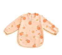 Tiny Trees Long Sleeve Baby Bib with Pocket - Waterproof Coverall Weaning Big Smock for Babies & Toddlers 6-36 Months - Easy Wipe Clean, Lightweight, Stain-Resistant, Tug-Proof and Machine Washable