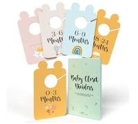 Tiny Trees® Wardrobe Organisers in Gift Box - 8X Unisex Clothes Organisers 0-24 Months - Newborn Gifts for Parents, Clothes Organiser and Nursery Closet Age Labels