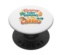 Tiny Tribe Threads Raising Small Humans Is My Cardio Mom PopSockets Adhesive PopGrip