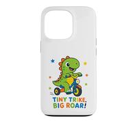 Tiny Trike Big Roar Dinosaur Cute Dino Riding Tricycle Kids Case for iPhone 13 Pro