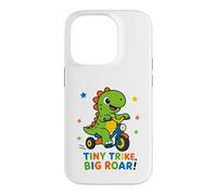 Tiny Trike Big Roar Dinosaur Cute Dino Riding Tricycle Kids Case for iPhone 14 Pro
