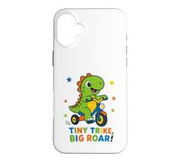 Tiny Trike Big Roar Dinosaur Cute Dino Riding Tricycle Kids Case for iPhone 16 Plus