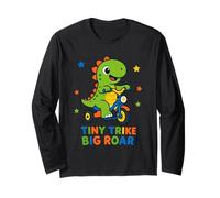 Tiny Trike Big Roar Dinosaur Cute Dino Riding Tricycle Kids Long Sleeve T-Shirt