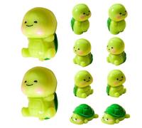 Tiny Turtle Figurine, Set of 10 Resin Figures for Decoration and as Miniature, Miniature Turtle Figurines, for Cake Decoration Fairy Garden Decoration Potted Plants Ve