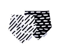 Tiny Twinkle BB2-U5 Set of 2 Soft Kaffle Black & White Bandana - 80g