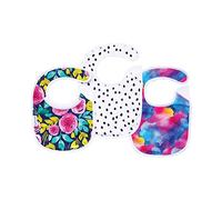 Tiny Twinkle Fb3T-G6 Set of 3 Soft Kaffle Painted Peony Bibs - 80g