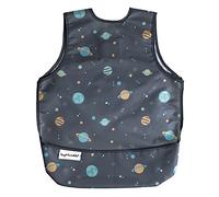 Tiny Twinkle Mess Proof Baby Bib for Boys | Waterproof Toddler Bib for Eating | Baby Apron for Feeding, Machine Washable | Perfect Shower Gift (Space, 2-4Y)