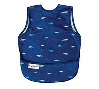 Tiny Twinkle Mess Proof Baby Bib - Waterproof & Lightweight Baby-Led Weaning Apron | 100% Recycled Polyester, Easy Clean & Machine Washable (Ocean Life, Small 6-24 Months)