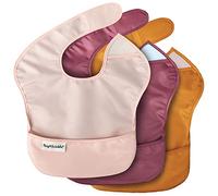 Tiny Twinkle Mess Proof Baby Bibs, 3-Pack, Small 6-24 months | Waterproof Baby-Led Weaning Apron | 100% Recycled Polyester, Easy to Clean & Machine Washable Long Sleeve Bibs