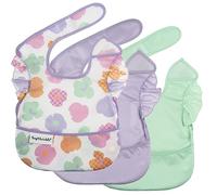 Tiny Twinkle Mess-Proof Baby Bibs for Eating. | Waterproof Baby-Led Weaning Apron | 100% Recycled Polyester, Easy to Clean & Machine Washable Long Sleeve Bibs