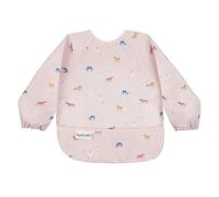 Tiny Twinkle Mess Proof Baby Bibs - Waterproof Baby-Led Weaning Apron | 100% Recycled Polyester, Easy to Clean & Machine Washable Long Sleeve Bibs (Unicorn Confetti, Small 6-24 Months)