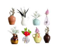 Tiny Vase Fridge Magnets, Tiny Plant Magnets Fridge Accessories, Resin Refrigerator Accessories, Cute Stickers Funny Home Decorations for Kitchen Locker