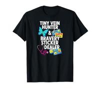 Tiny Vein Hunter Bravery Sticker Dealer Pediatric Nurse T-Shirt