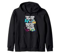 Tiny Vein Hunter Bravery Sticker Dealer Pediatric Nurse Zip Hoodie