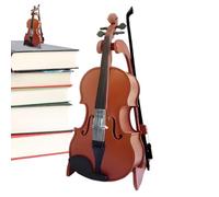 Tiny Violin,Desktop Decor Instrument Model - Display Cabinet Decorative Item for Adults Desk Bookshelf, Doll House Accessories