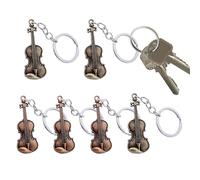 Tiny Violin Keyring, Violin Keyring, 6 x Alloy Pendants, Purse Bag, Car Key Backpack, Charm Pendant, Vintage Creative Fashion Accessories for B