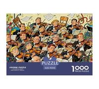Tiny Violin Orchestra Wooden Jigsaw Puzzle Waterproof 1000 Piece Puzzles for Adults Fun Home Decoration