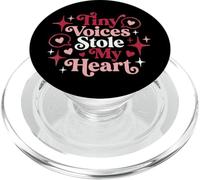 Tiny Voices Stole My Heart Speech Therapist Valentines PopSockets PopGrip for MagSafe