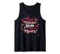 Tiny Voices Stole My Heart Speech Therapist Valentines Tank Top