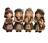 Tiny Worlds Collection Patchwork DIY Kit,Felt Doll Sewing Craft, Beginner Friendly,Includes All Materials,Multiple Themes,for Beginners Holiday & Birthday Gifts (Storybook Keepers)