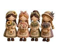 Tiny Worlds Collection Patchwork DIY Kit,Felt Doll Sewing Craft, Beginner Friendly,Includes All Materials,Multiple Themes,for Beginners Holiday & Birthday Gifts (Garden Companions)