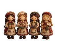 Tiny Worlds Collection Patchwork DIY Kit,Felt Doll Sewing Craft, Beginner Friendly,Includes All Materials,Multiple Themes,for Beginners Holiday & Birthday Gifts (Christmas Workshop)