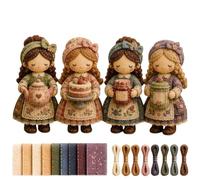 Tiny Worlds Collection - Patchwork DIY Kit Series, Sewing Craft Kit for Beginners, Handmade Fabric Character Project with Pre Cut Materials, Illustrated Guide, Decorative Display Piece (#G)