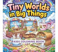 Tiny Worlds In Big Things Coloring Fun: Discover Tiny Worlds Inside Cups, Shoes, Books, and More - A Whimsical Coloring Journey