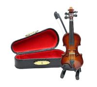 Tiny Worlds Smallest Emergency Violin, Miniature Wooden Instrument Model