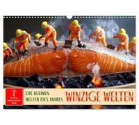 Tiny worlds - the little helpers of the year UK-Version (Wall Calendar 2026 DIN A3 Landscape), CALVENDO 12 Month Wall Calendar