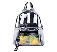 TINYAT Heavy Duty Transparent Clear backpack See Through Clear Bag for School, Concerts, Sports, Travel and Daily Use, Clear/9051, M, Leisure