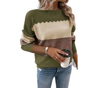 TinyCribz Stylish Brown Colorblock Drop Shoulder Sweater for Women - Perfect for Daily Wear | L