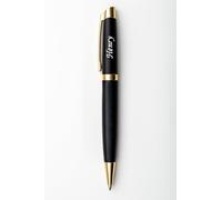 TinyGift Luxury Personalised Ballpoint Pen - Black Ink - Custom Name Engraving - Choose Black, Rainbow or Black/Gold - Gift Box or Velvet Pouch